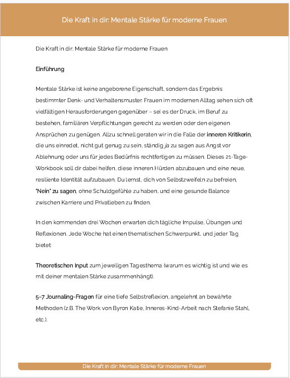 Die Kraft in dir – Mentale Stärke für moderne Frauen