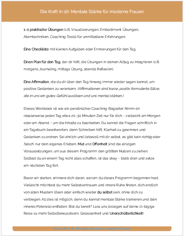 Die Kraft in dir – Mentale Stärke für moderne Frauen